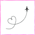 Airplane heart trail