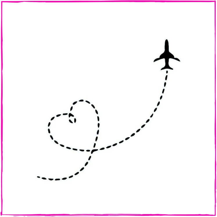 Airplane heart trail