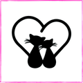 Cat Couple in Heart