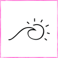 Fine line wave & sun