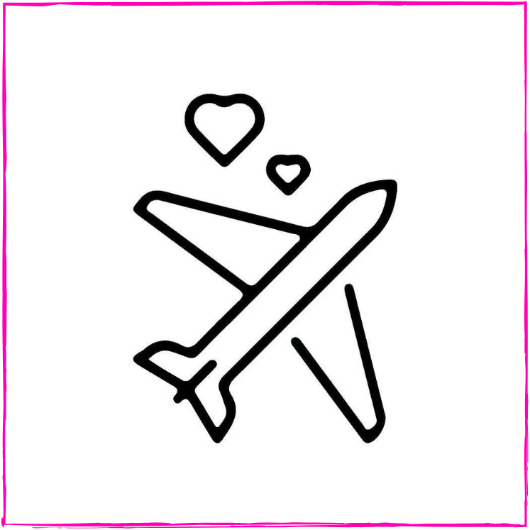Airplane with hearts
