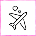 Airplane with hearts