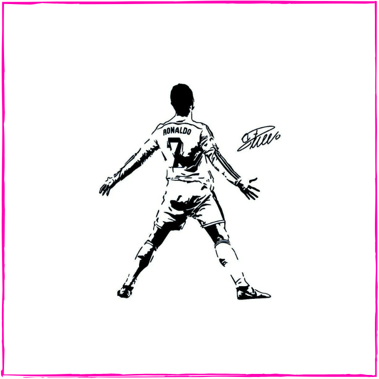 Ronaldo back-view goal celebration